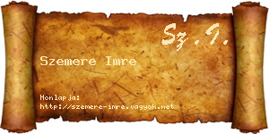 Szemere Imre névjegykártya